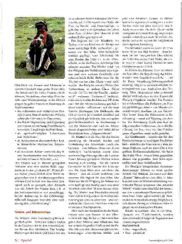 Vorschauseite 3: Frauenrollen, Heil(s)kunde und das alte China