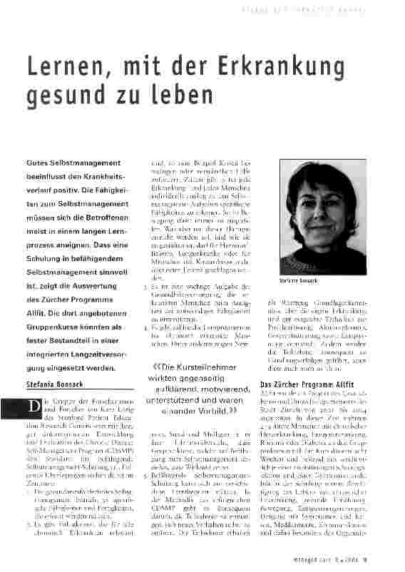 Vorschauseite 1: Lernen, mit der Erkrankung gesund zu leben