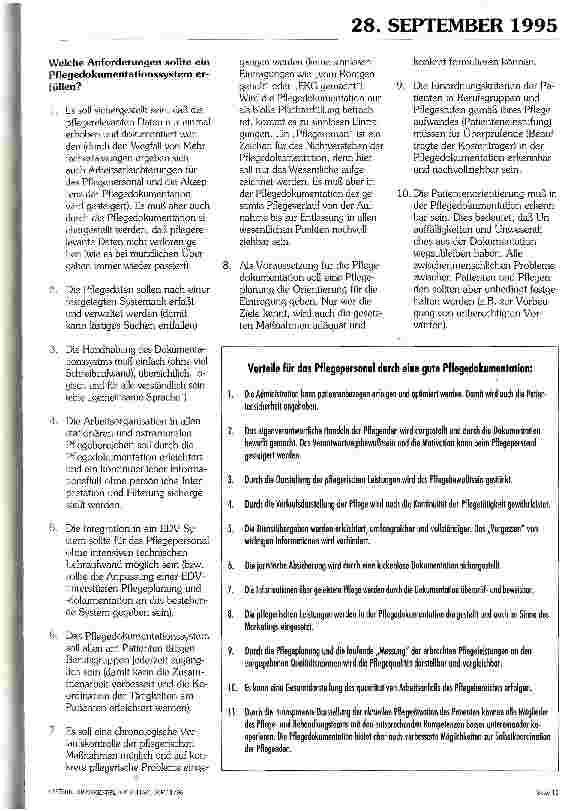 Vorschauseite 3: Pflegedokumentation Eine Voraussetzung für die Verbesserung der Qualität in der Gesundheitsund Krankenpflege