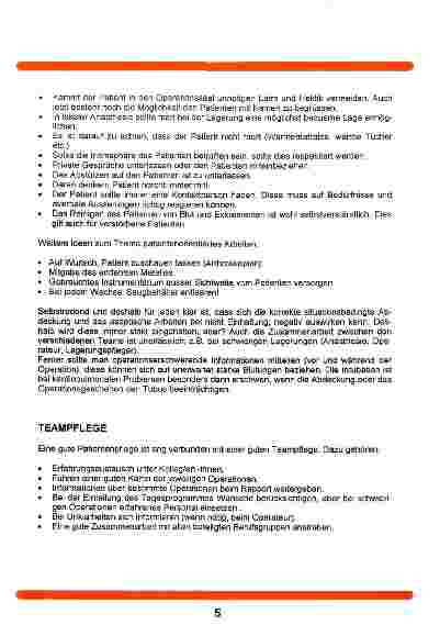 Vorschauseite 2: Gedanken zur inoffiziellen Pflege im Operationssaal