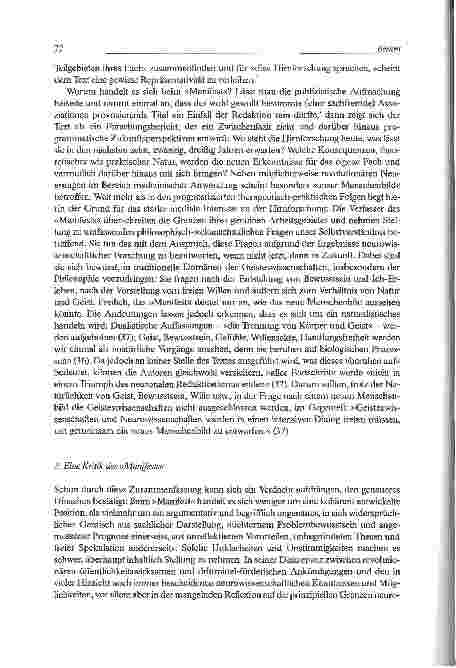 Vorschauseite 2: Ein neues Menschenbild? Bemerkungen zum Manifest elf führender Neurowissenschaftler