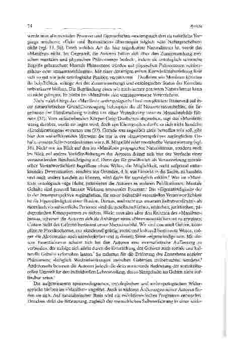 Vorschauseite 4: Ein neues Menschenbild? Bemerkungen zum Manifest elf führender Neurowissenschaftler