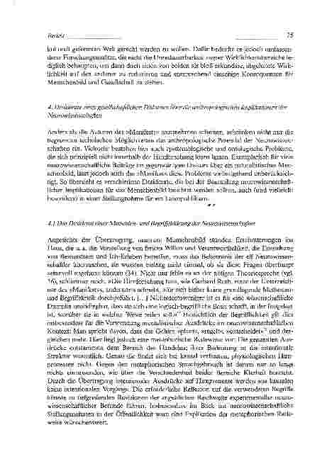 Vorschauseite 5: Ein neues Menschenbild? Bemerkungen zum Manifest elf führender Neurowissenschaftler