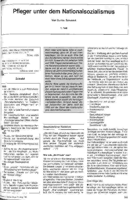 Vorschauseite 1: Pfleger unter den Nationalsozialismus Teil 1