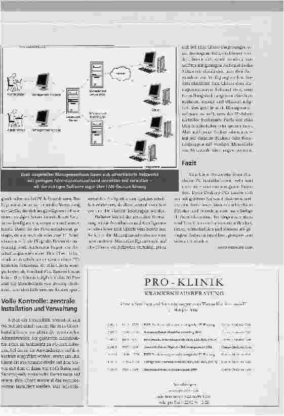 Vorschauseite 2: PC-Netze versus Thin Client-Lösungen in KrankenhäusernVereinfachte Administration der Infrastruktur