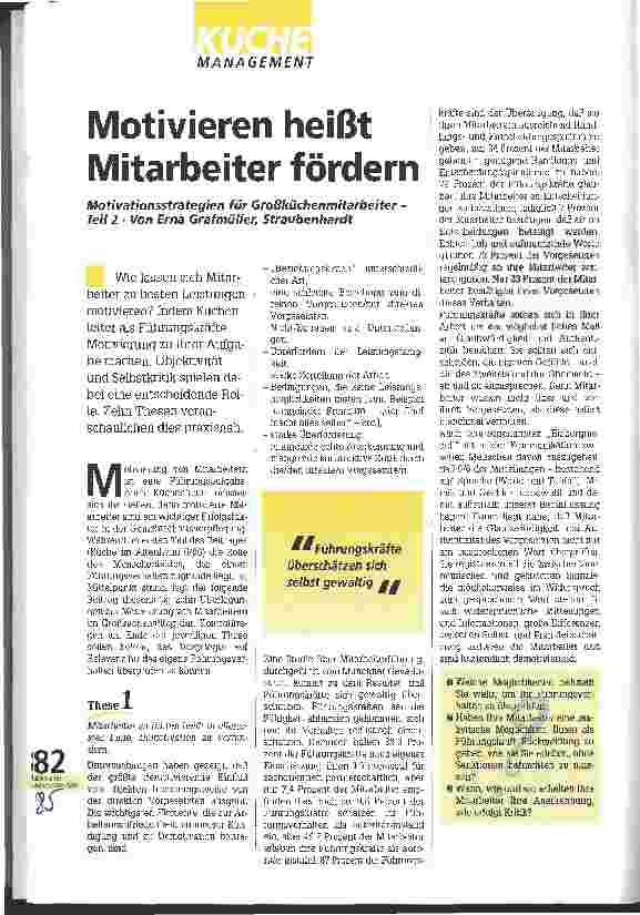 Vorschauseite 1: Motivieren heißt Mitarbeiter fördern