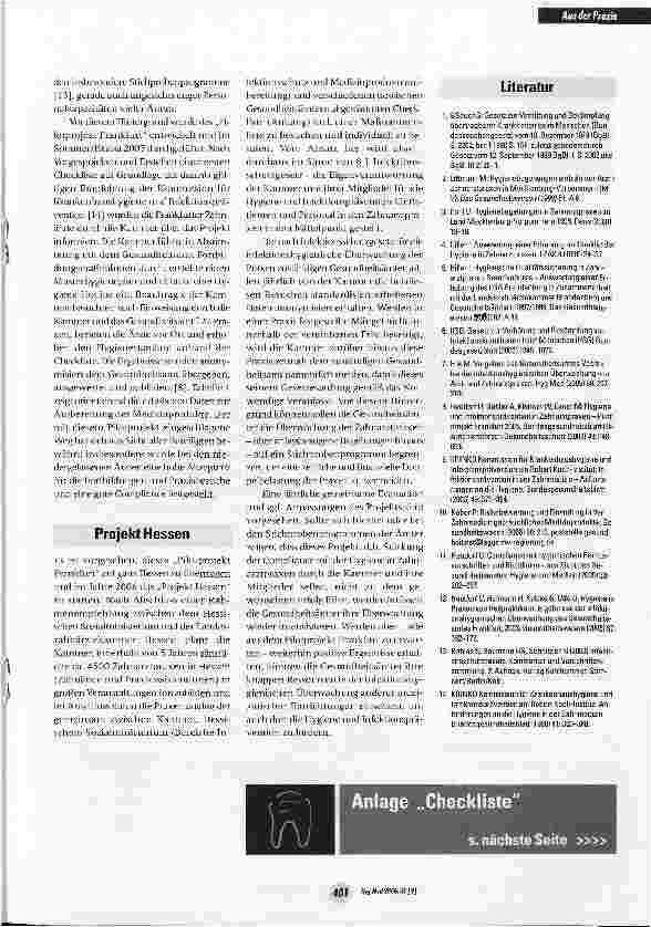 Vorschauseite 3: Hygiene in Zahnarztpraxen - Wege zur Zielerreichung