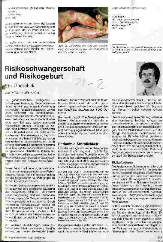 Vorschauseite 1: Risikoschwangerschaft und Risikogeburt Überblick