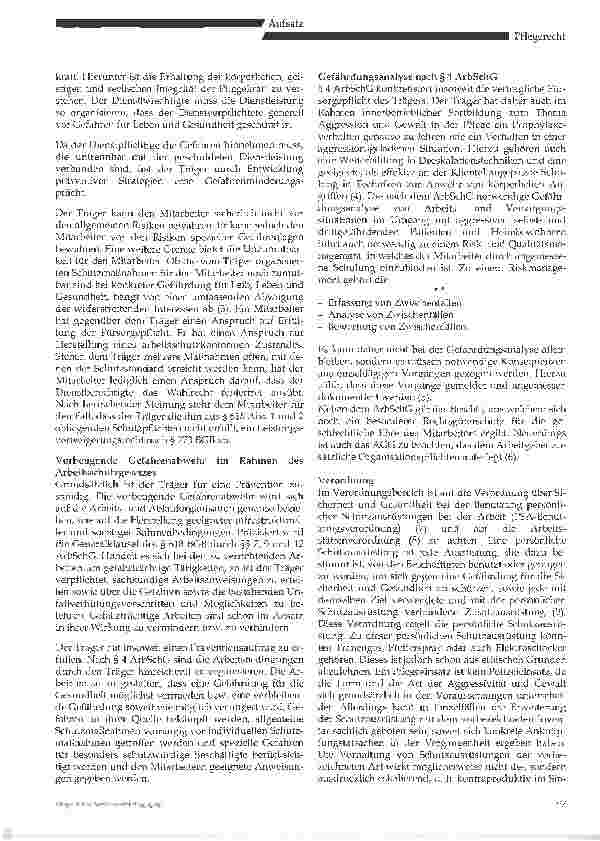 Vorschauseite 2: Gewalt in der Pflege -arbeitsrechtliche Beurteilung