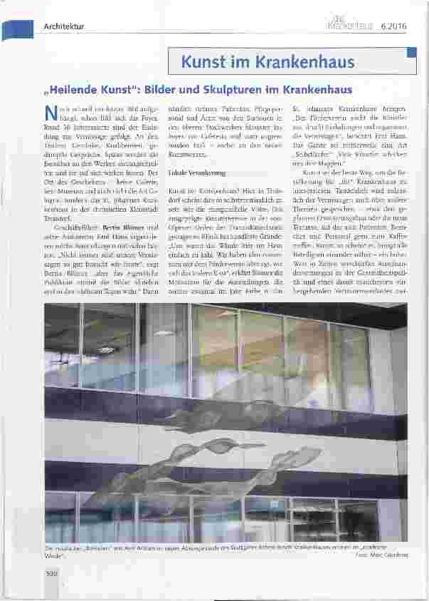 Vorschauseite 1: Kunst im Krankenhaus „Heilende Kunst: Bilder und Skulpturen im Krankenhaus