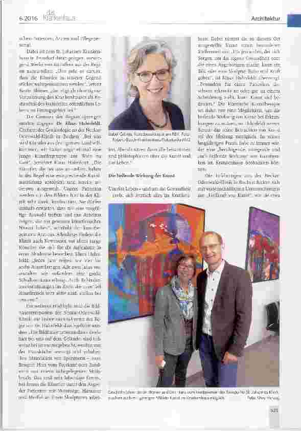 Vorschauseite 2: Kunst im Krankenhaus „Heilende Kunst: Bilder und Skulpturen im Krankenhaus
