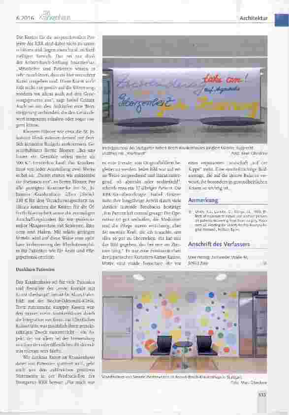 Vorschauseite 4: Kunst im Krankenhaus „Heilende Kunst: Bilder und Skulpturen im Krankenhaus