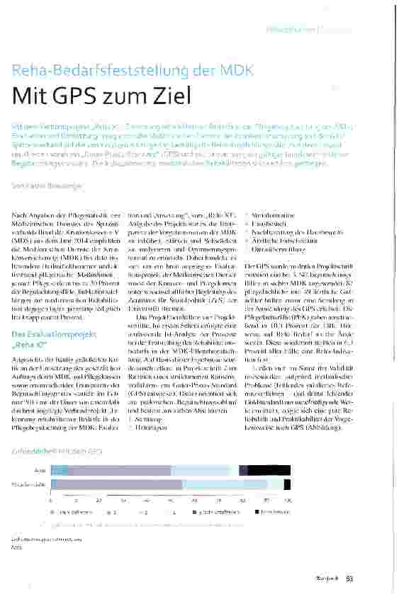 Vorschauseite 2: Reha-Bedarfsfeststellung der MDK Mit GPS zum Ziel
