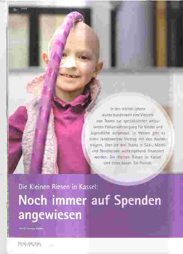 Vorschauseite 1: Die Kleinen Riesen in Kassel: Noch immer auf Spenden angewiesen