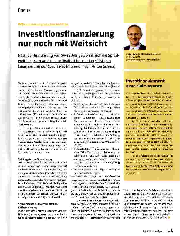 Vorschauseite 1: Investitionsfinanzierung nur noch mit Weitsicht