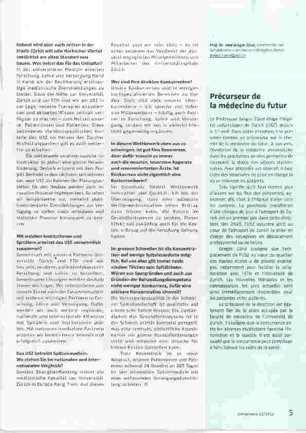 Vorschauseite 2: «Wir müssen mehr zu den Patienten gehen»