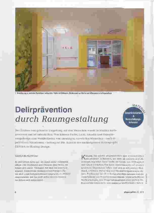 Vorschauseite 1: Delirprävention durch Raumgestaltung