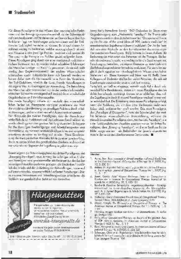 Vorschauseite 2: Paradigmenwechsel in der Ergotherapie