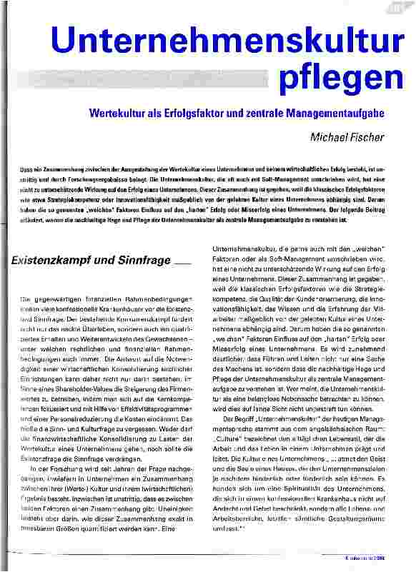 Vorschauseite 1: Unternehmenskultur pflegen
