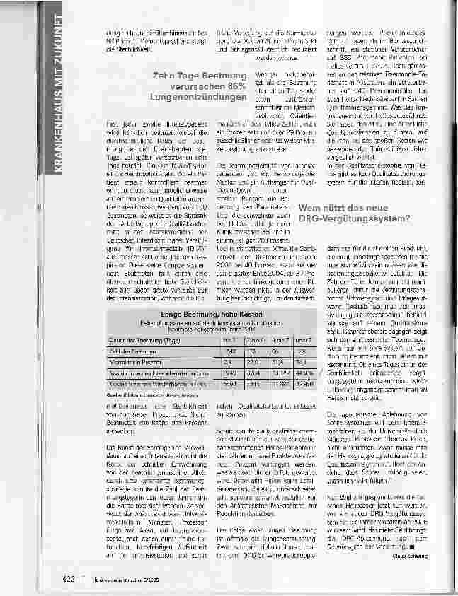 Vorschauseite 3: Falsche Anreize für die Intensivmedizin?Beatmung: Qualitätsmanagement statt Qualitätssicherung