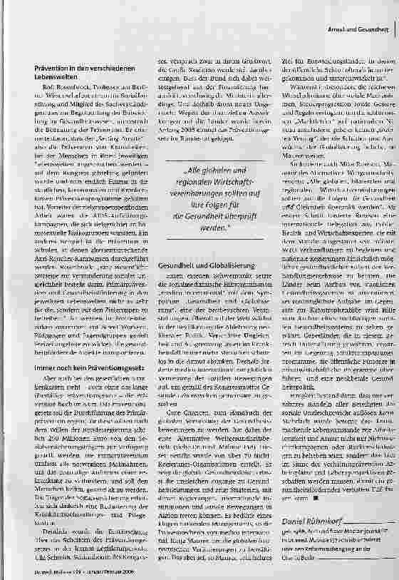 Vorschauseite 2: Gesunde Lebenswelten gemeinsam gestalten