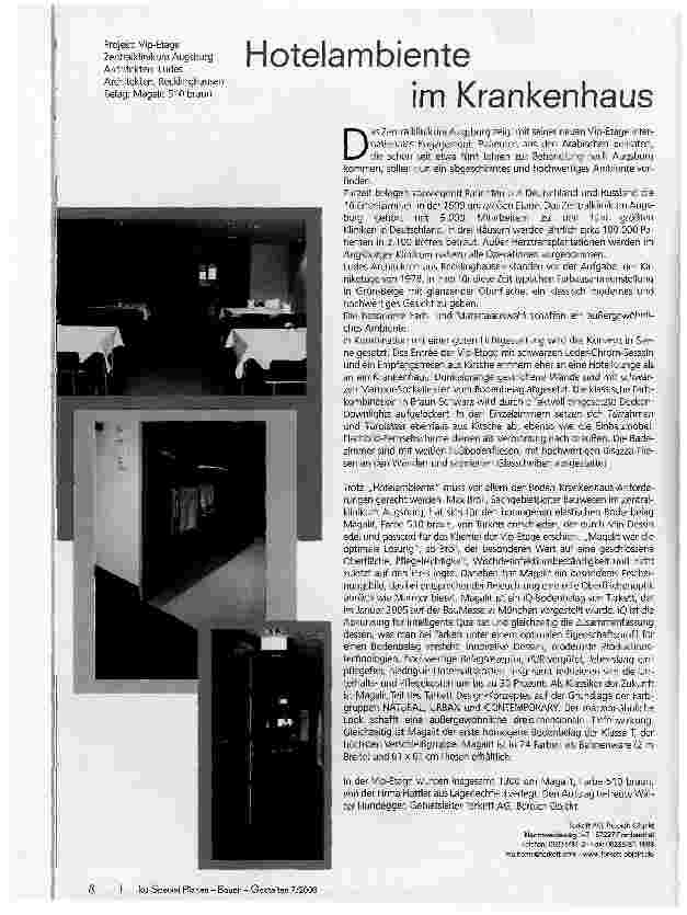 Vorschauseite 1: Hotelambiente im Krankenhaus