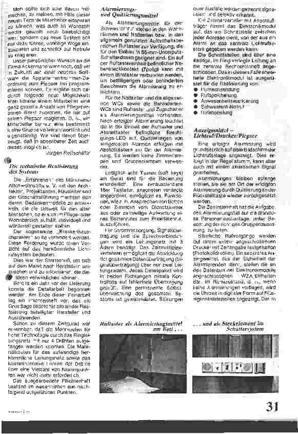 Vorschauseite 3: Neues Notrufsystem für ein Wohnstift