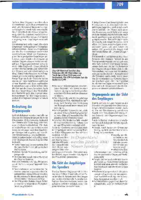 Vorschauseite 3: Unwissenheit und diffuse Ängste bestimmen die Diskussion Organtransplantation - Pro und Contra