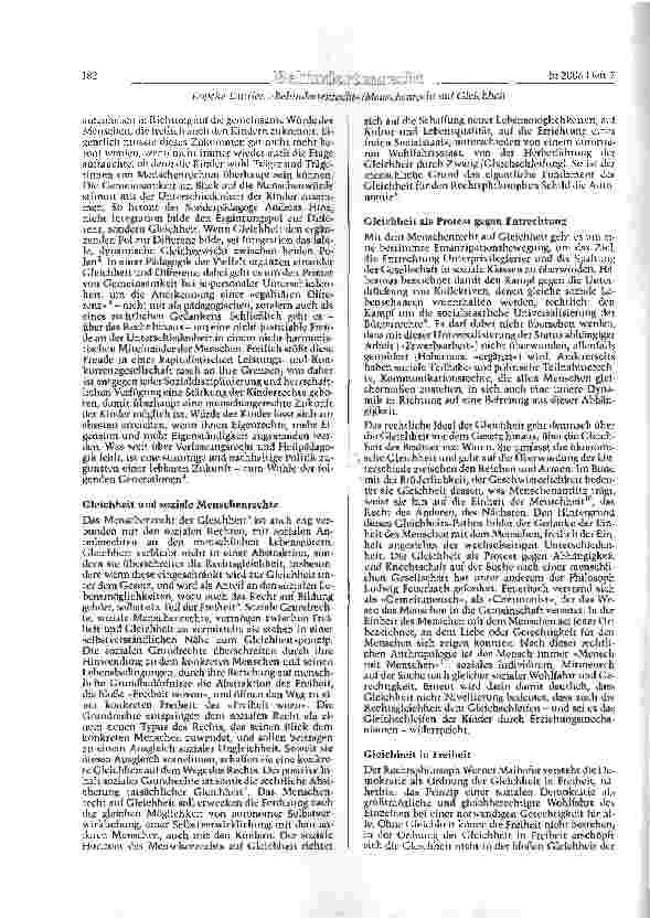 Vorschauseite 2: Behindertenrecht/ Menschenrecht auf Gleichheit