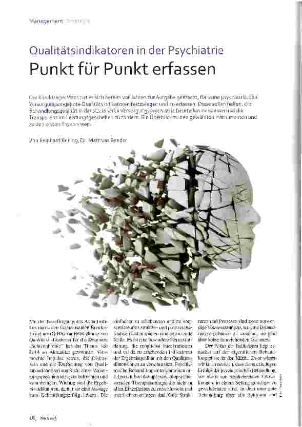 Vorschauseite 1: Qualitätsindikatoren in der Psychiatrie Punkt für Punkt erfassen