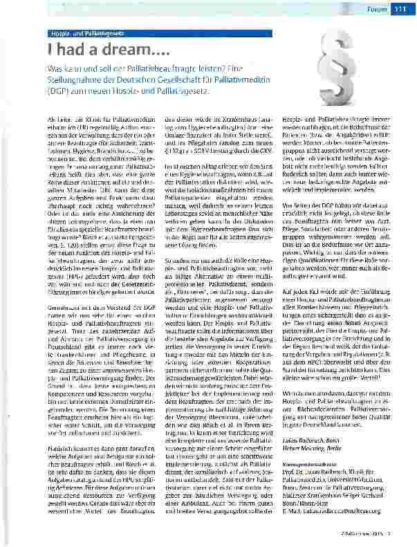 Vorschauseite 1: I had a dream. .. .