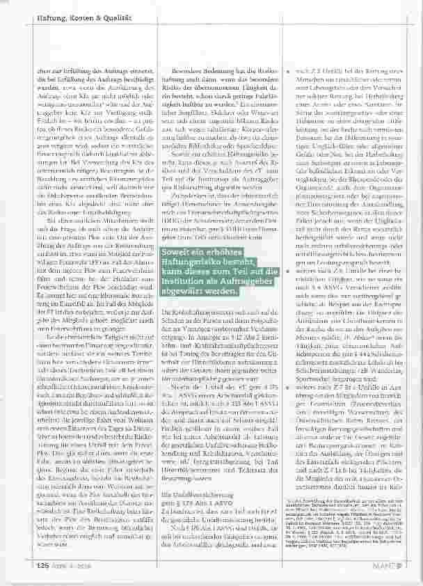 Vorschauseite 3: Fragen der Haftung bei freiwilligen bzw ehrenamtlichen Tätigkeiten die Haftung des Trägers für die ehrenamtlichen Mitarbeiter