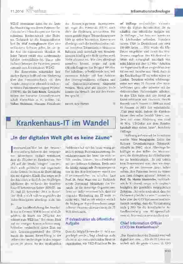 Vorschauseite 1: Krankenhaus-IT im Wandel
