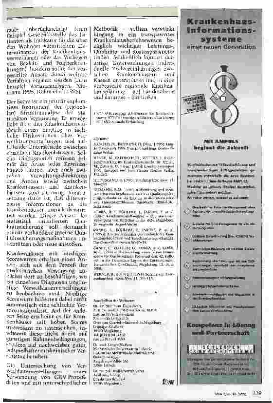 Vorschauseite 4: Krankenhaus-Benchmarking anhand eines Verweildauerscores