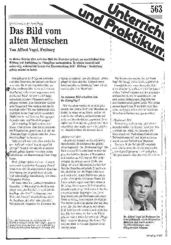 Vorschauseite 1: Das Bild vom alten Menschen