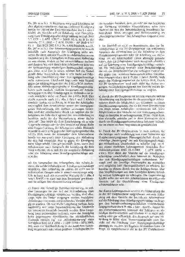 Vorschauseite 5: Abfindungsanspruch; Abwicklungsvertrag; betriebsbedingte Kündigung; Betriebsänderung; Betriebsvereinbarung; Gleichbenandlungsgrundsatz; Gruppen-outplacement; Interessenausgleich;…