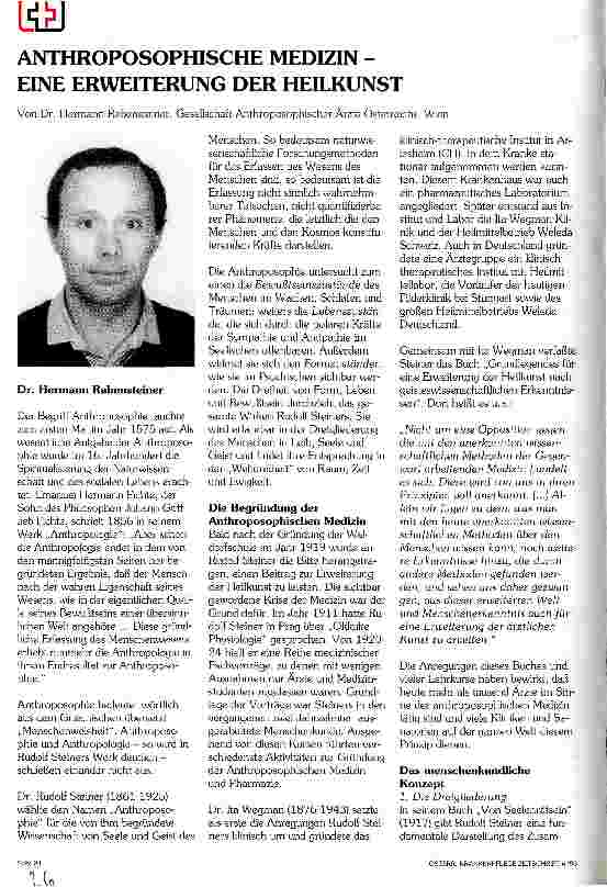 Vorschauseite 1: Anthroposophische Medizin - eine Erweiterung der Heilkunst