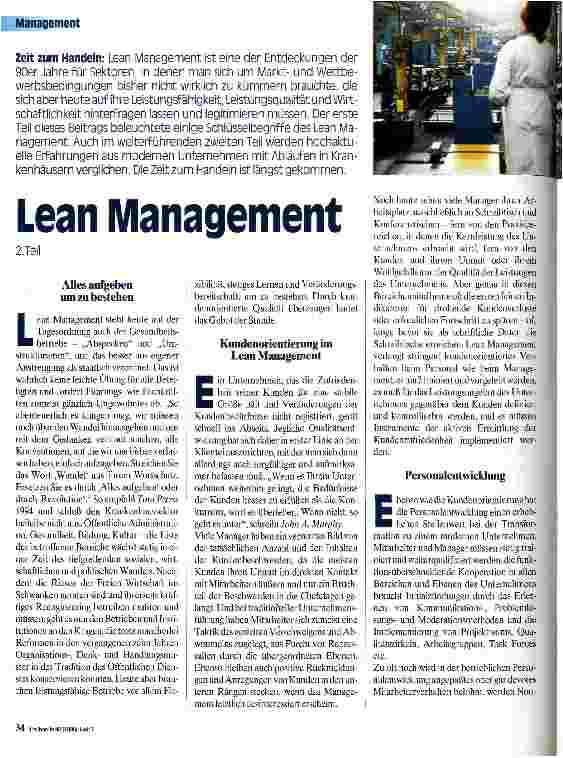 Vorschauseite 1: Lean Management