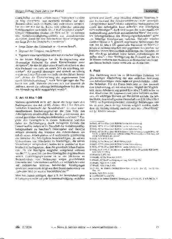 Vorschauseite 2: Zwei Jahre zur Probe?