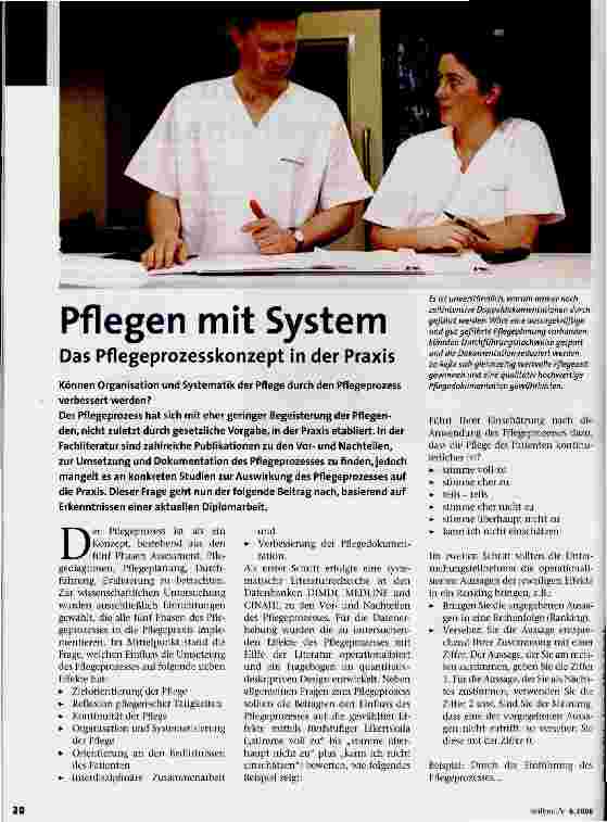Vorschauseite 1: Pflegen mit SystemDas Pflegeprozesskonzept in der Praxis