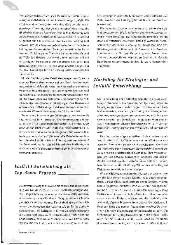 Vorschauseite 2: Ein Weg zum LeitbildPositives Beispiel eines Top-down-Prozesses