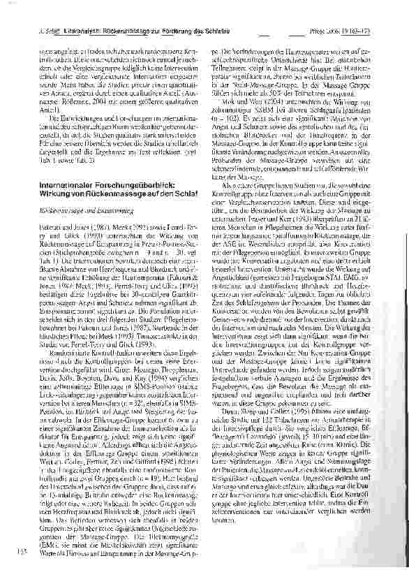 Vorschauseite 3: Rückenmassage und verwandte Techniken zur Förderung des Schlafes bei älteren Menschen: Eine Literaturanalyse