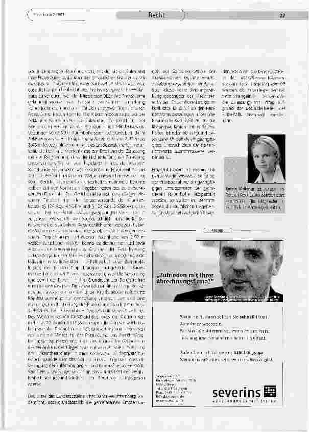 Vorschauseite 2: Neues zur Kostenerstattung der PKV und zur Raumhöhe von Praxen
