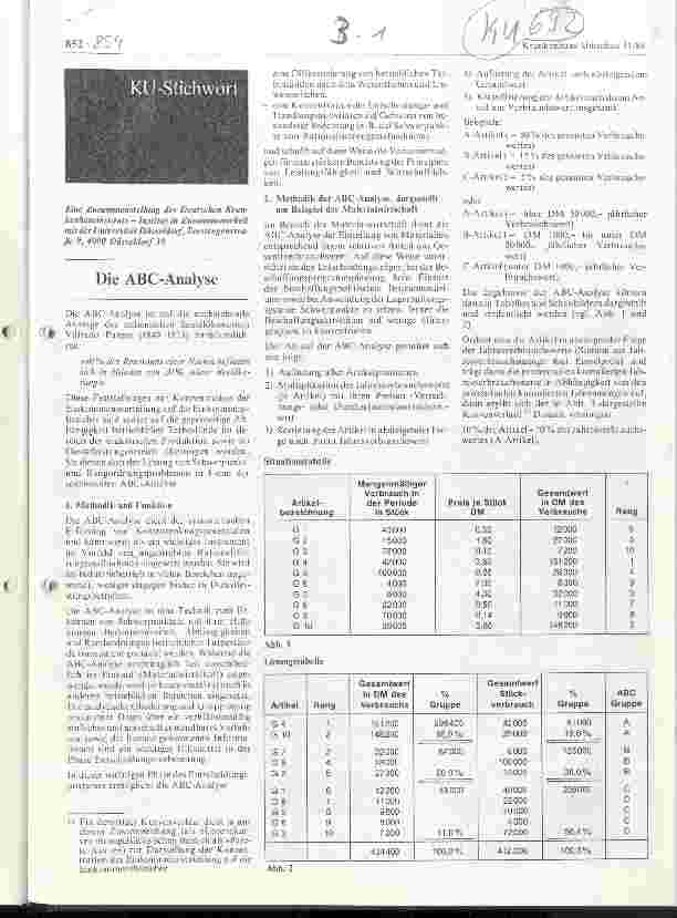 Vorschauseite 1: Die ABC-Analyse