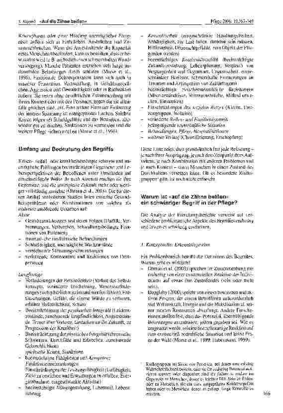 Vorschauseite 4: Auf die Zähne beißen: Ein schwieriger Begriff in der Pflege