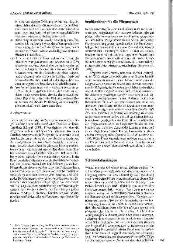 Vorschauseite 6: Auf die Zähne beißen: Ein schwieriger Begriff in der Pflege