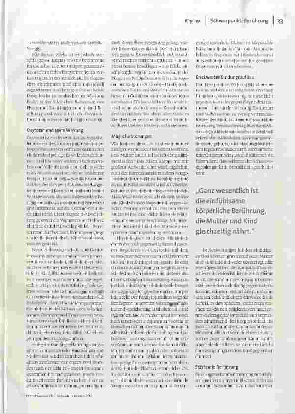 Vorschauseite 2: Bindung durch Berührung