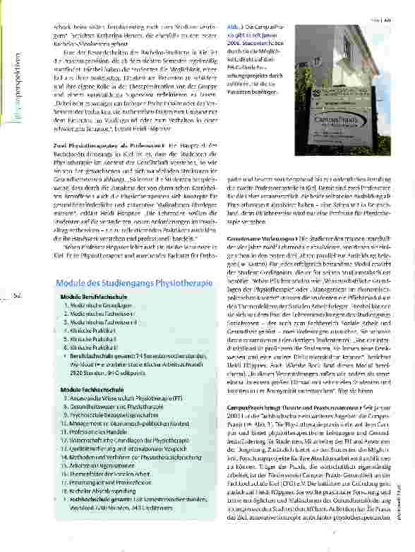 Vorschauseite 3: Studiengangführer: Fachhochschule KielViel Praxis auf dem Campus