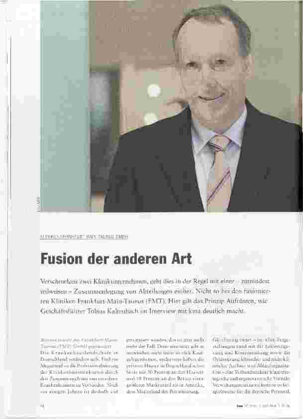 Vorschauseite 1: Fusion der anderen Art