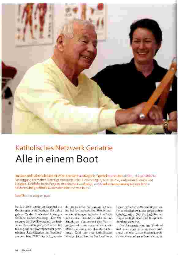Vorschauseite 1: Katholisches Netzwerk Geriatrie Alle in einem Boot